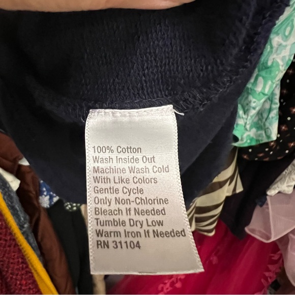 Crown & Ivy Navy and Light Gray Ruffle Long Sleeve Dress S - Picture 7 of 7